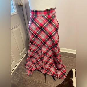Custom Vintage argyle maxi skirt